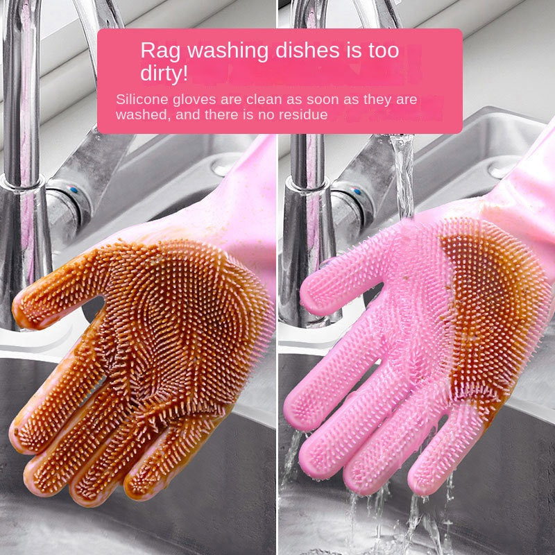 Silicone Rubber Dish Washing Gloves and Silicone Gloves for Dish Washing