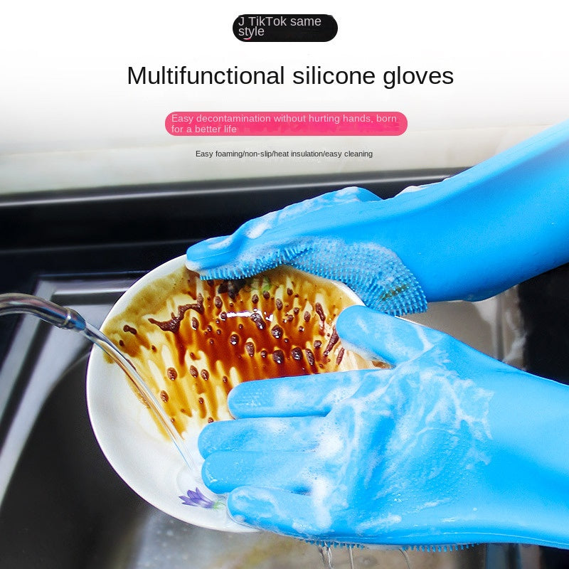 Silicone Rubber Dish Washing Gloves and Silicone Gloves for Dish Washing